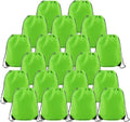 BeeGreen 20-Pack Green Drawstring Gym Backpacks - Lightweight & Durable Storage Bags for Travel & Sports