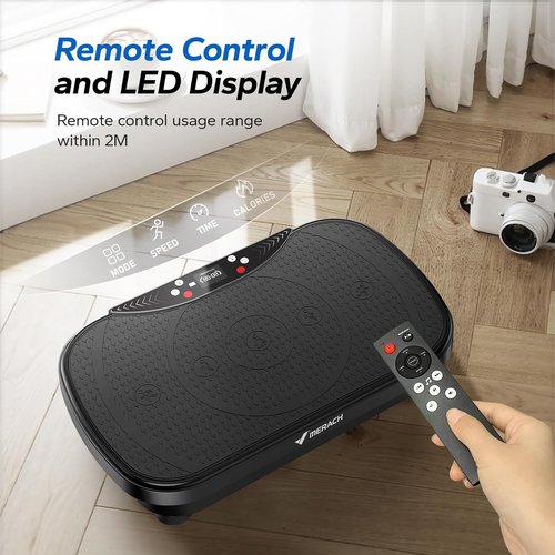 MERACH Vibration Plate - Lymphatic Drainage & Weight Loss Machine with Bluetooth & LED Display | Home Workout Equipment