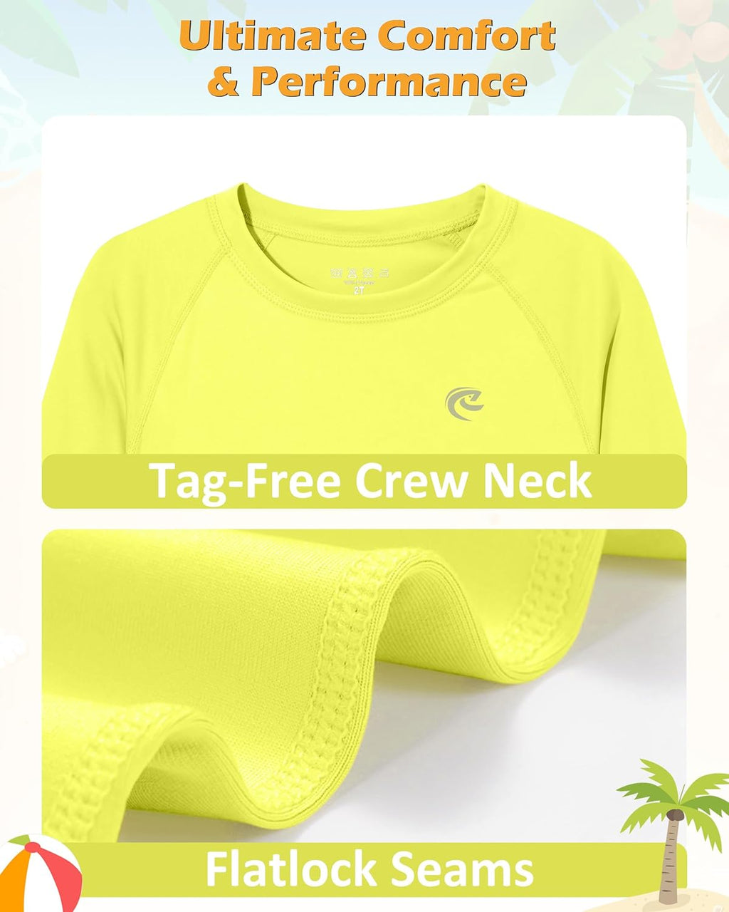 Skiennix Boys UPF 50+ Long Sleeve Swim Shirt - UV Sun Protection Rash Guard | Youth SPF Water Shirts
