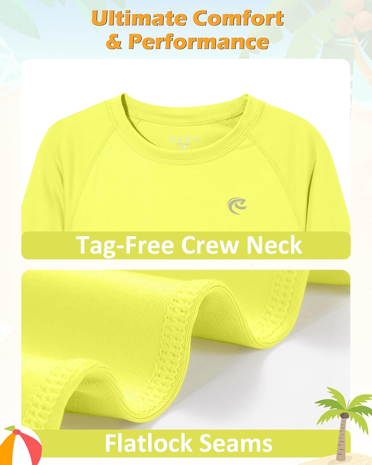 Skiennix Boys UPF 50+ Long Sleeve Swim Shirt - UV Sun Protection Rash Guard | Youth SPF Water Shirts
