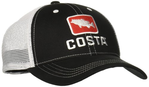 Costa XL Trucker Hat, Bass, Black + White