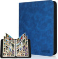 Skiennix Trading Card Binder - Premium 9 Pocket Collection Album for 900 Cards | Blue Double-Sided Holder