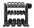 3-Tier Dumbbell Rack Stand Only, Weight Rack for Home Gym Dumbbells, Adjustable Height, Compact Design, 1000LB Capacity Dumbbell Storage for Home Use