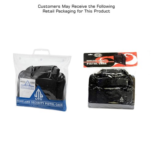UTG Deluxe Single Pistol Case, Black, Size: Length 11" x Height 8"