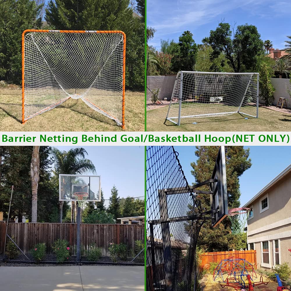 Wiseek Baseball Softball Backstop Nets, Heavy Duty Sports Netting Barrier #18 Baseball Netting 10'x10'/10'x20'/15'x15'…