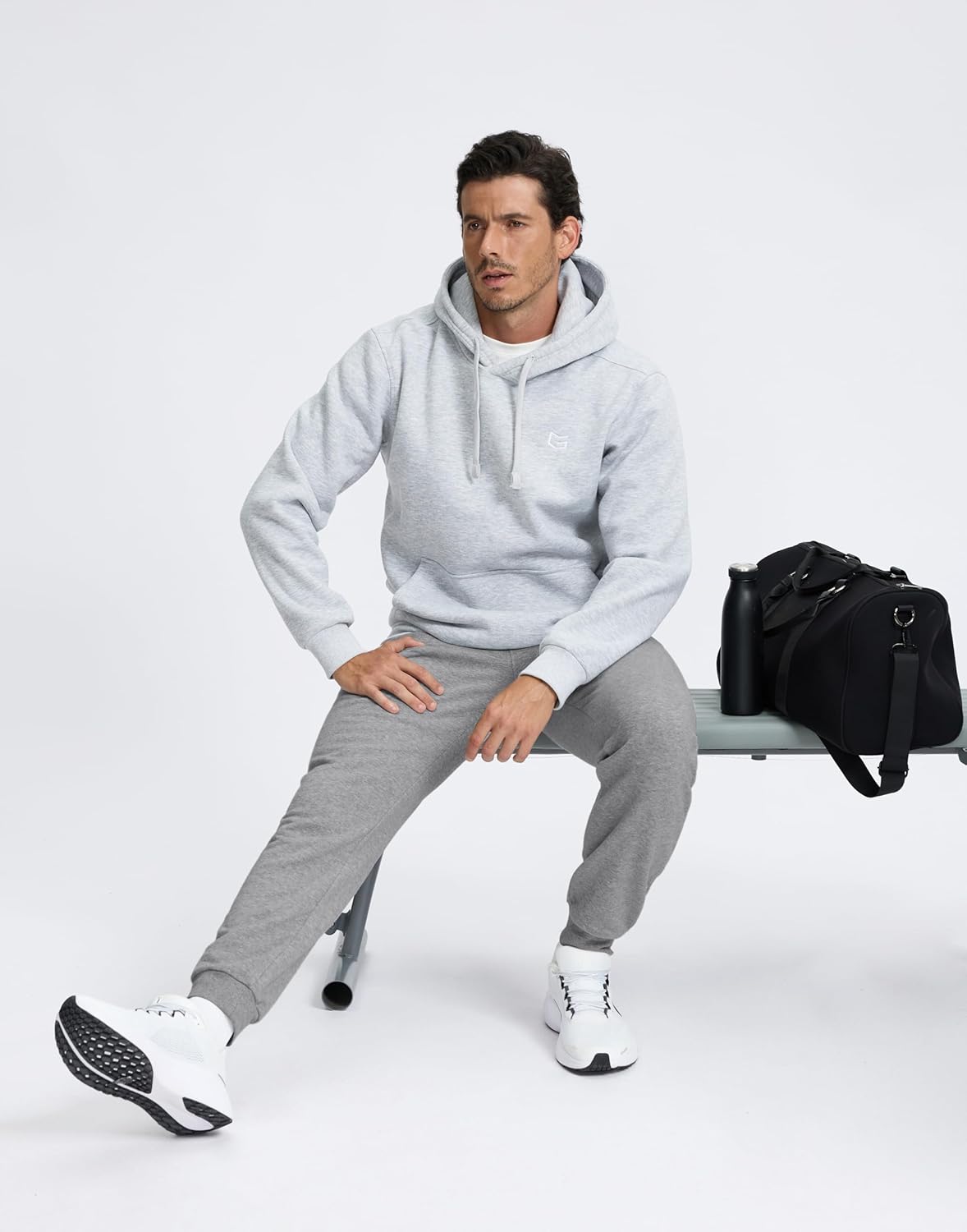 Skiennix Men's Fleece Lined Joggers - Warm Athletic Sweatpants with Zipper Pockets | Winter Comfort
