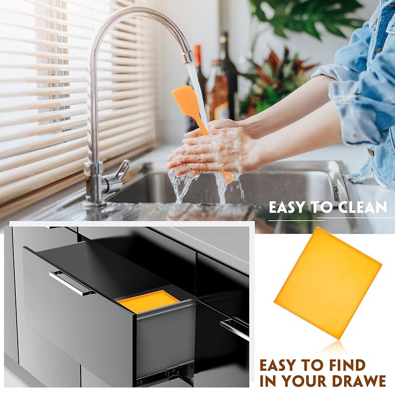 Orange Silicone Dehydrator Mats Pack – 8 Sheets with Edges, 10 Mesh Mats & 1 Scraper