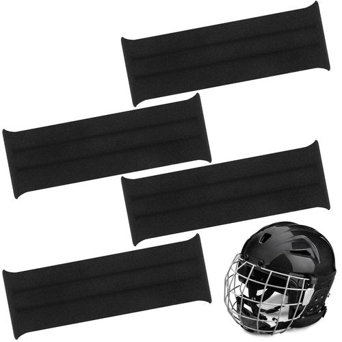Bonuci 4 Pcs Sports Goalie Sweat Bands Bike Helmet Sweatband Hard Hat Sweatband Helmet Band, Black