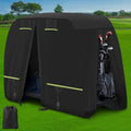 Golf Cart Cover Fits EZGO, Club Car, Yamaha Most 4 Passenger/ 2 Passenger Golf Cart, Upgrade Reflective Strips/ Two Windproof Straps/ Three Sides Zipper Opening/ Four Air Vents, All Weather Protection