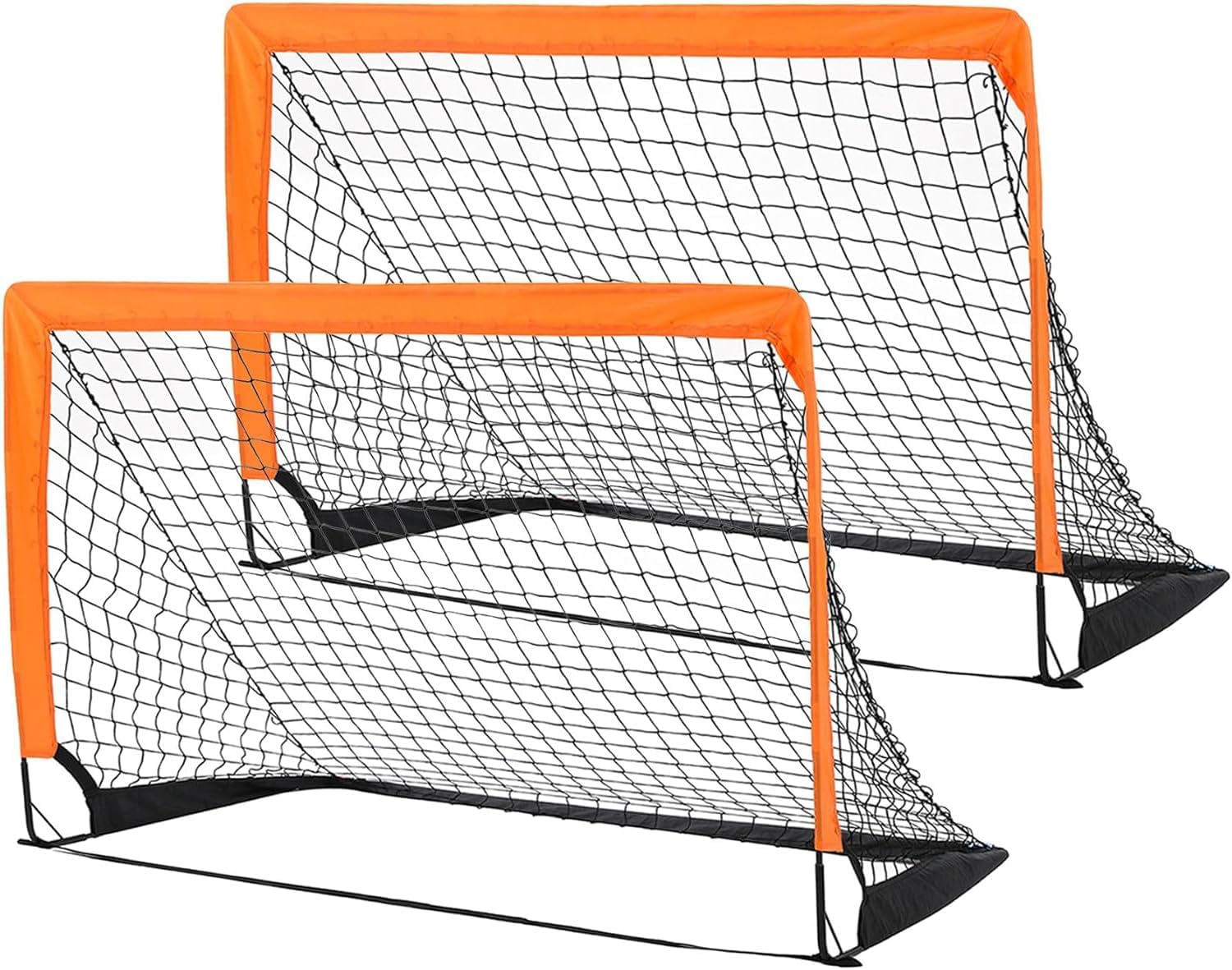 Skiennix 2-Pack Soccer Goals - Pop Up Folding Mini Goals for Indoor/Outdoor Practice | 4’ x 3’ with Carry Bag