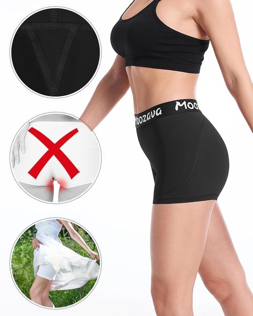 Moozava 3" Womens Spandex Volleyball Shorts 3 Pack Athletic Compression Shorts for Running Gym Workout Yoga Cheer Dance