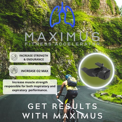 Maximus Lung Trainer Device | VO2 Max Trainer for Endurance Training, Breathing Exercise & Lung Capacity, Portable Resistance Exerciser for Supporting Fitness & Oxygen