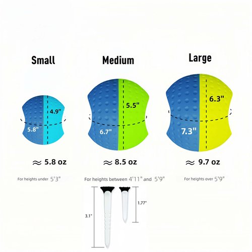 HERZ Golf Training Aid Ball - Impact & Body Connection Swing Trainer | Fix Slicing, Scooping & Chicken Wing | Memory Foam Golf Practice Equipment with Adjustable Lanyard for Golfers