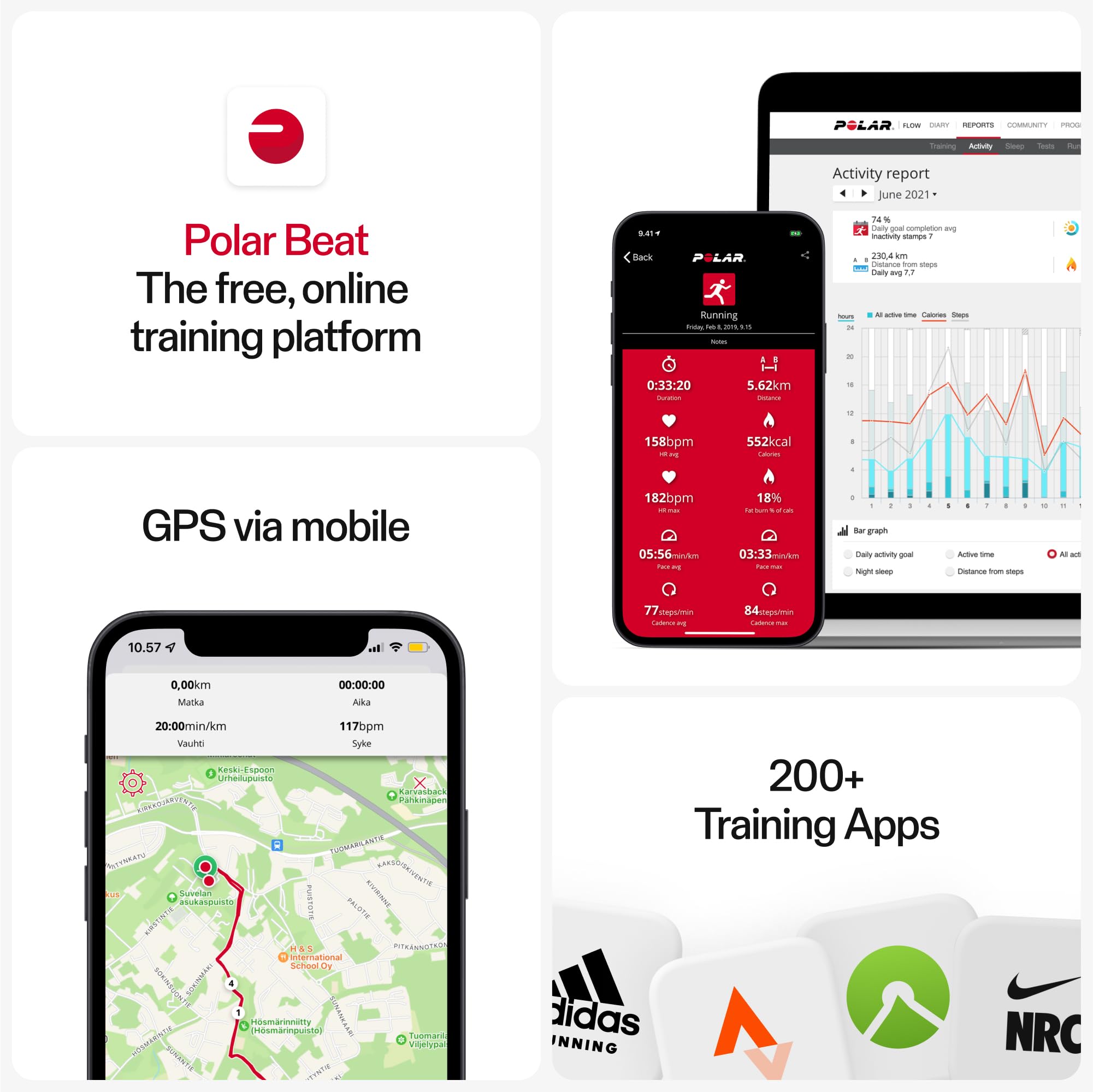 Polar H10 Heart Rate Monitor Chest Strap - ANT + Bluetooth, Waterproof HR Sensor for Men and Women, Black, M-XXL