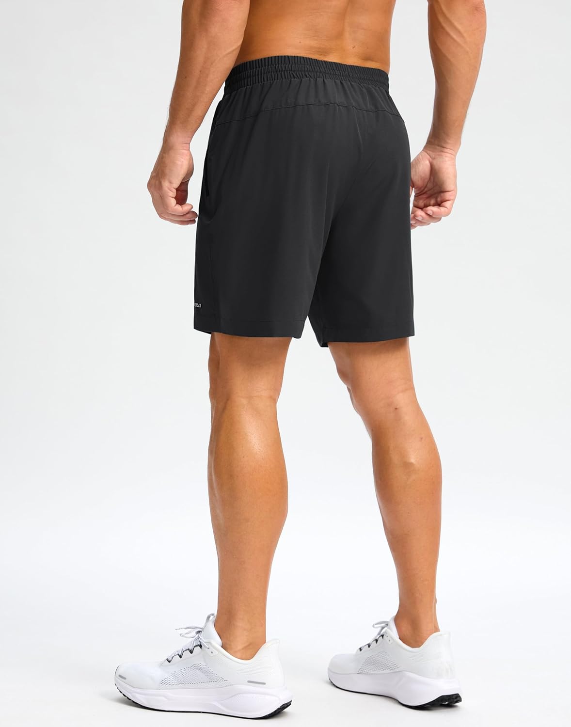 Pudolla Men's Athletic Shorts - Lightweight Quick-Dry Workout Shorts with Zipper Pockets | 5"/7"/9" Sizes
