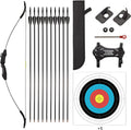 LWANO Bow and Arrow Set - Beginner Archery Gift for Kids | 10 Arrows & 5 Target Faces, Ideal for All Handedness