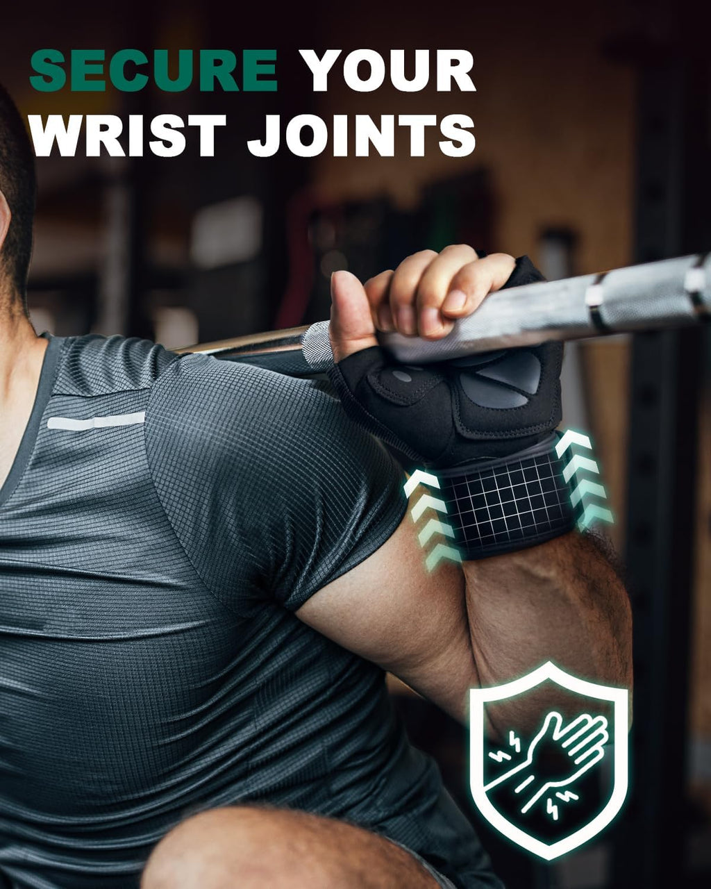 Trideer Weight Lifting Gloves - Full Palm Protection with Wrist Wrap Support | Ideal for Cross Training & Fitness