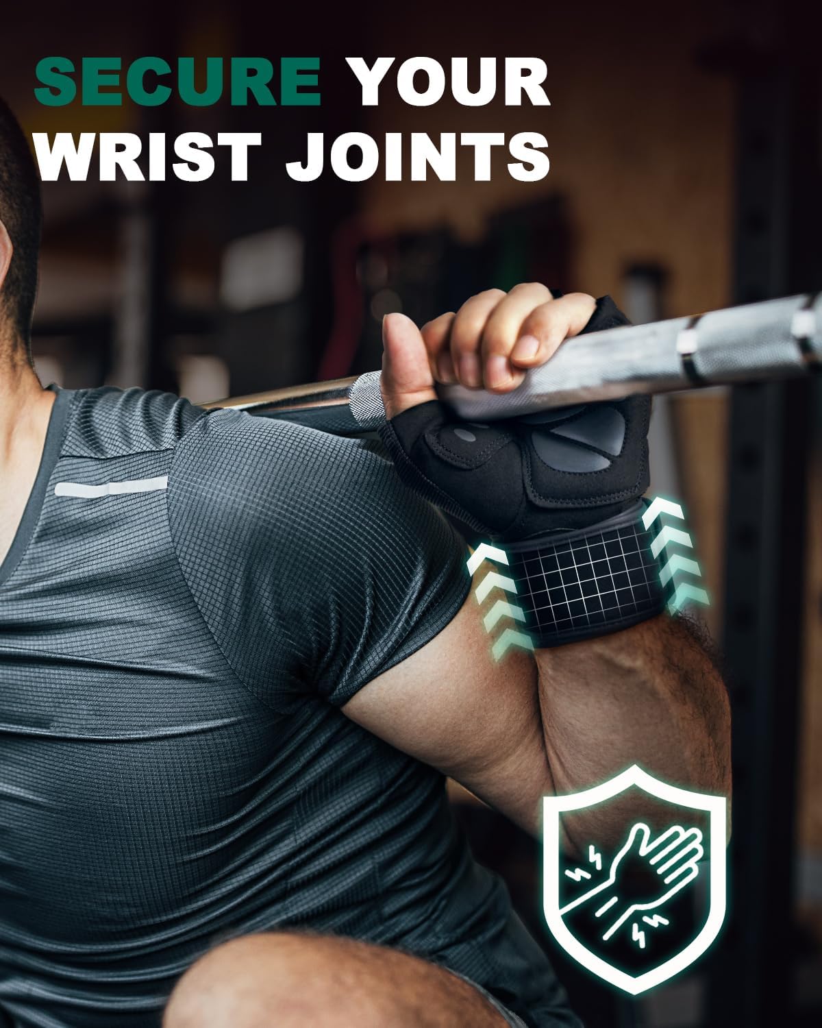 Trideer Weight Lifting Gloves - Full Palm Protection with Wrist Wrap Support | Ideal for Cross Training & Fitness