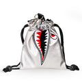 Craftsman Golf Shark Leather Valuable Pouch Bag Soft with Hook Tee Ball Bag Silver(Shark)