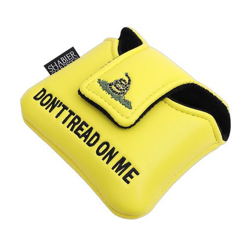 SHABIER Yellow Golf Large Mallet Headcover with Snake Design for Golf Putter Club
