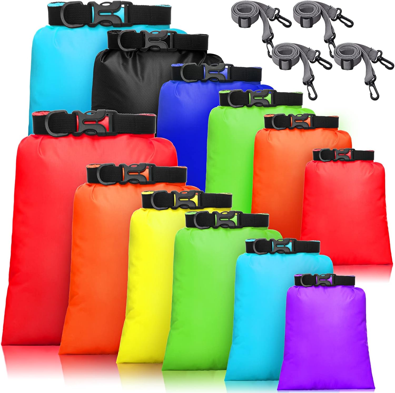 Shappy Waterproof Dry Bags - Lightweight Outdoor Stuff Sacks with Adjustable Shoulder Strap | 2L-15L Sizes