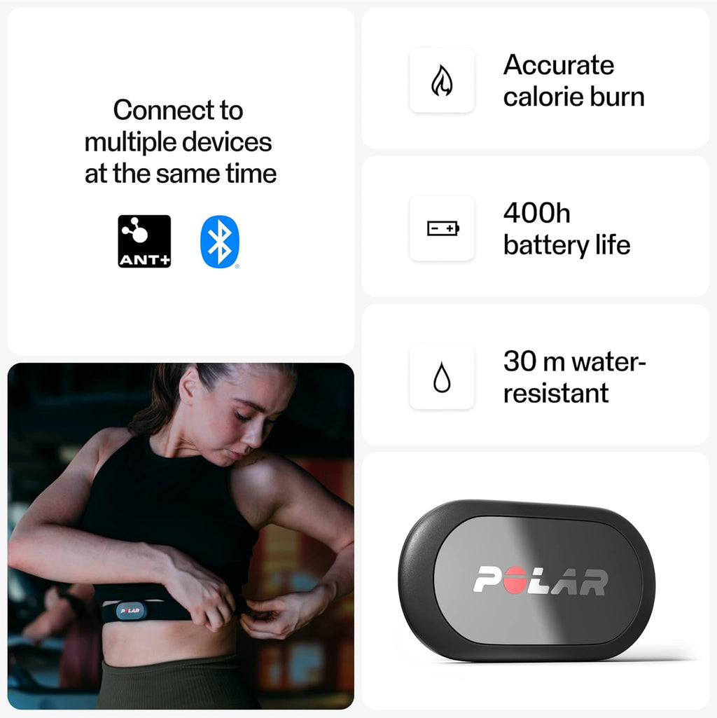 Polar H9 Heart Rate Sensor - Accurate Monitoring for Fitness Enthusiasts | Bluetooth Connectivity