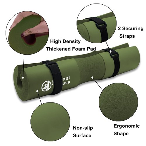 J Bryant Barbell Pad Set with 2 Ankle Straps for Cable Machines, Hip Resistance Band, Weight Lifting Straps, Thick Cushion Hip-Thrusts Pad with Carry Bag for Squats Bench Press Workout