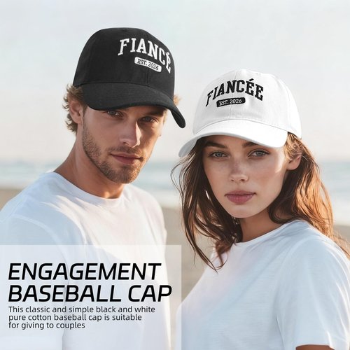 Tmsek Engagement Party Gifts - Newly Engaged Couples Hat, Fiance Gifts for Him Adjustable Embroidered Engaged Gifts for Her Fiancee Baseball Cap Women Men (Est 2026)