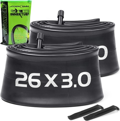 Fat Tire Bike Inner Tubes by [Brand Name] - 20/26 x 3.0/3.5 Butyl Tubes with 32mm AV Schrader Valve & Tire Levers