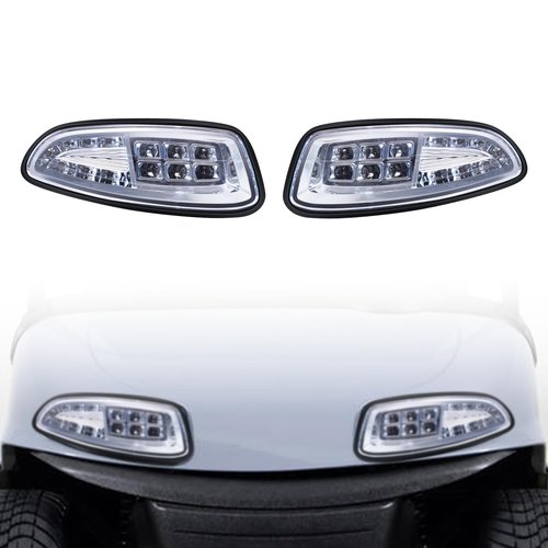 Orle Oko LED Head Light Kit For EZGO RXV 2008-UP Gas or Electric Golf Cart Models Front Replace 12V headlights Light Kit Assembly For EZGO RXV
