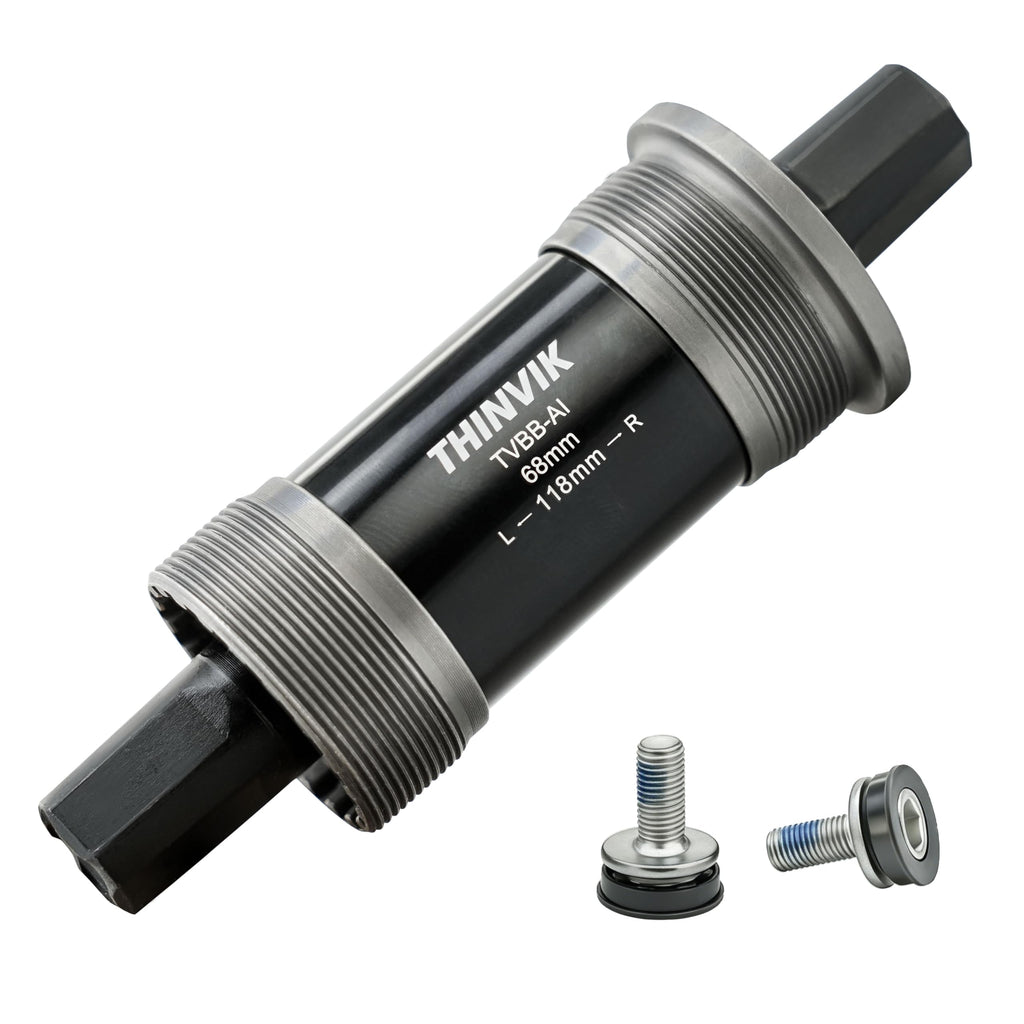 Thinvik Square Tapered Bottom Bracket - 68mm English BSA Compatible with Shimano BB-UN26/BB-300/BB-100/BB-101, 68mm x 107 110 113 116 118 122.5 127