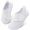 LeIsfIt Toddler Water Shoes Boys Girls Barefoot Aqua Socks Kids Breathable Quick-Dry Swim Shoes for Beach Pool Surf, White, 6 Toddler