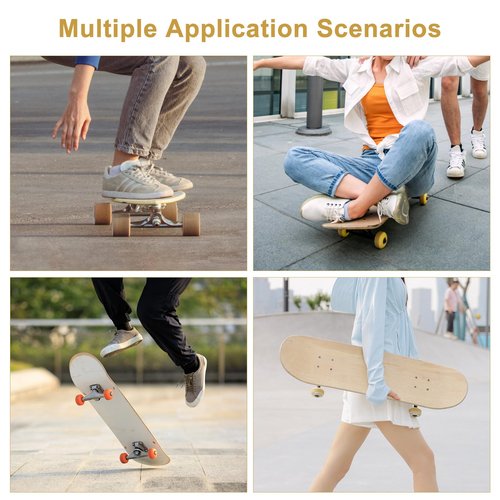 DIY Blank Skateboard Deck, 16.92 X 4.92 Inch Plain Custom Skateboard Deck for Double Sided Unfinished Maple Board, Art Painting and Creativity