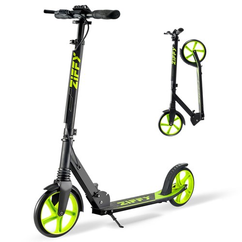 JOVA ZIFFY Scooter for Kids with Hand Brake, Foldable Kick Scooter for Ages 6-12, Lightweight Scooter for Boys with 4 Adjustable Heights, ABEC9 Bearings, Supports Up to 260 lbs