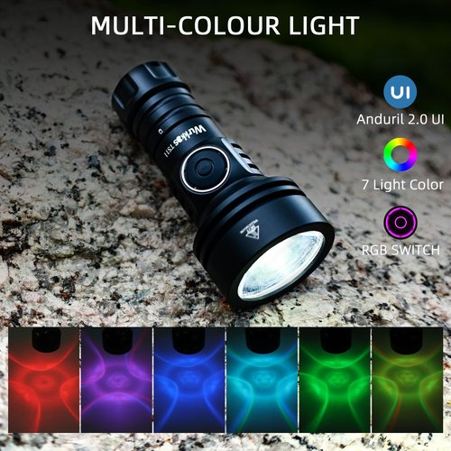Wurkkos TS11 EDC Flashlight Rechargeable,Super Bright Led Pocket Flashlight with 616M Beam Distance,Compact LED Flashlight with Anduril 2.0 UI and SFT40 Led(Black)