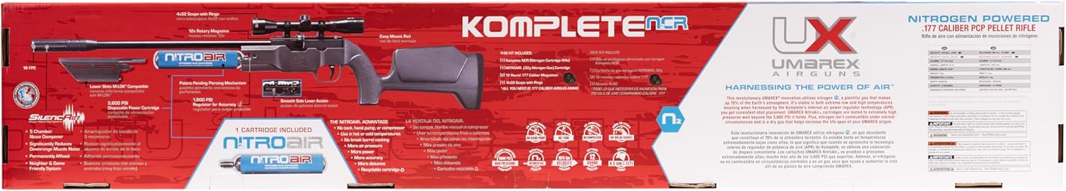 Umarex Komplete PCP Air Rifle - N2-Powered .177 Caliber for Precision Shooting