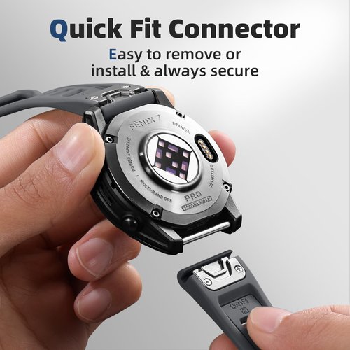 Negatta for Garmin Fenix 7 6 5 Watch Band/Fenix 8 E 47mm Band/Garmin Instinct Watch Bands, Silicon Quick Fit 22mm Band for Garmin Forerunner 965/955/945