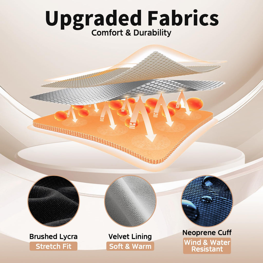 Upgraded Heated Glove Liners for Men & Women, Thin Rechargeable Gloves with Graphene Heating, Touchscreen Compatible, Fast Charge Warmth for Winter Sports & Outdoor Use