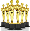 WINKIO Gold Award Trophies - Pack of 6 Mini Plastic Statues for Events, Sports & Appreciation Gifts