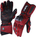 Harssidanzar Leather Motorcycle Gloves - Carbon Fiber Knuckle Protection | Unisex KM045