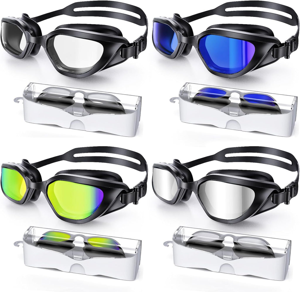 Skiennix Swim Goggles - Unisex Anti-Fog, UV Protection, No Leakage | Wide View for Adults & Youth