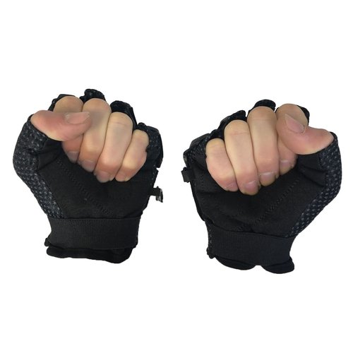 Maddog Tactical Half-Finger Paintball Airsoft Gloves - Stealth Black - Large/X-Large