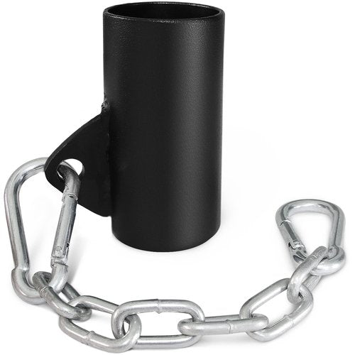 A2ZCARE Single Arm Landmine Handle and Eyelet Landmine Attachment with Chains - Fits 2-inch Olympic Bar - Suitable for Landmine Rows, Back Exercises and Strength Training (Eyelet)