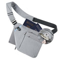 VADOO Anti-theft Sling Bag, RFID Blocking Crossbody Bag for Women and Men Lightweight Shoulder Chest Bag for Travel Sport, Grey 2.0, Large