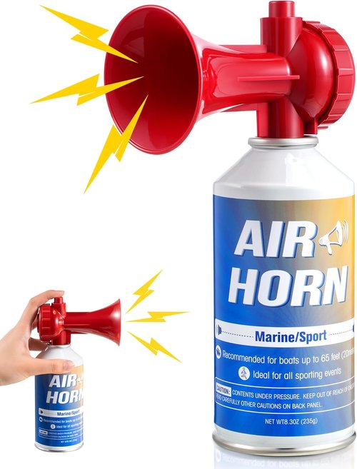 Boat Air Horn by Loud Bear - 120dB Handheld Mini Marine Blow Horn | 8.3oz for Safety & Outdoor Use