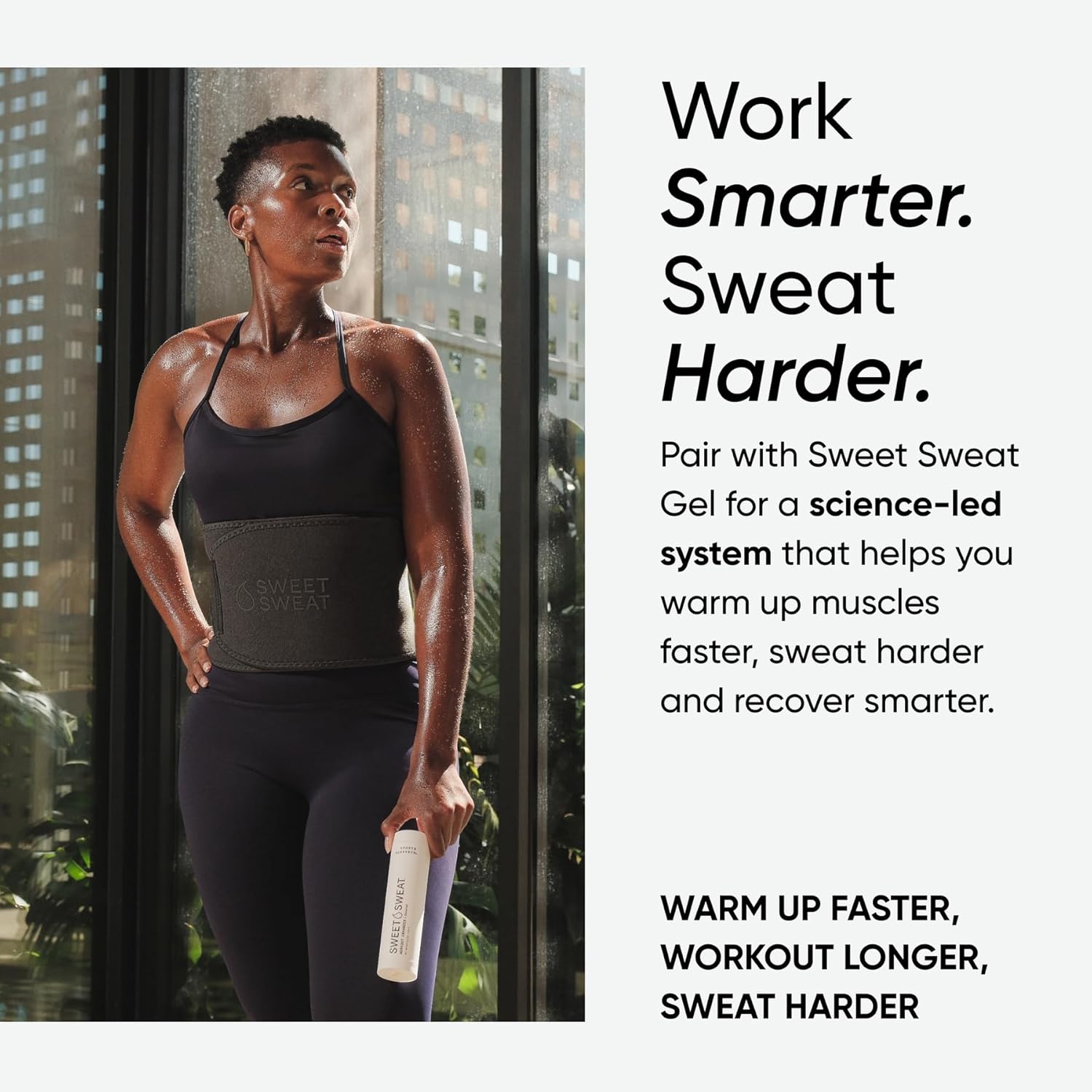 Sports Research Sweet Sweat Waist Trimmer - Premium Sweat Enhancing Fitness Band for Men & Women