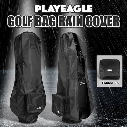 Golf Bag Rain Cover Bag Dustproof Waterproof Foldable Golf Club rain Cover (Black)