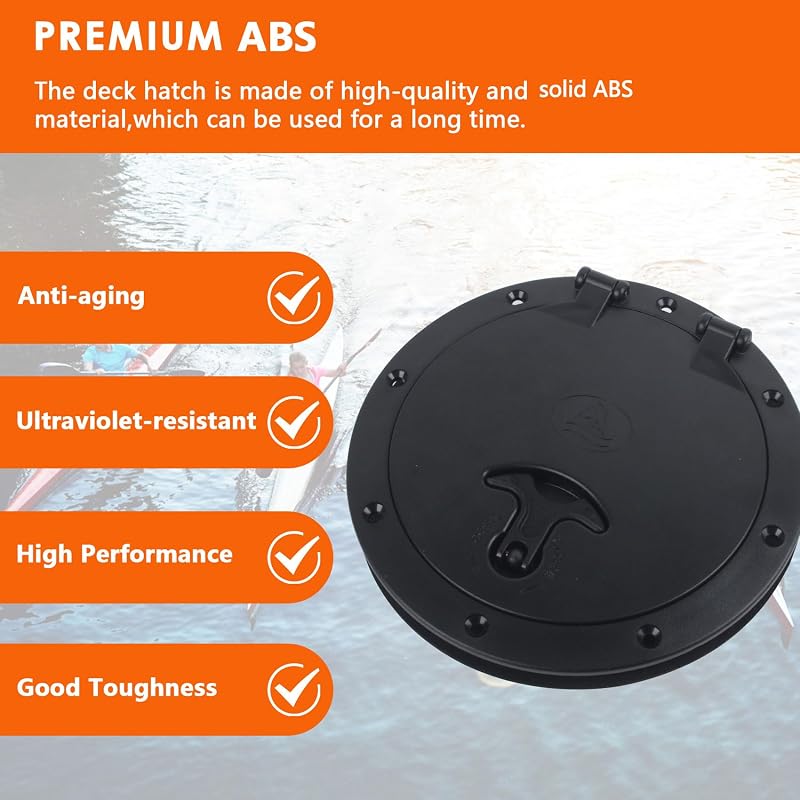 6in/8in Deck Hatch Kit with Storage Bag for Kayak Boat Deck Plate Waterproof Cover