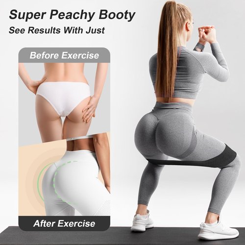 Resistance Bands for Working Out, 3 Levels Booty Bands Set, Exercise Bands for Women Legs and Butt, Yoga Starter Set