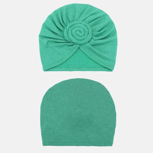 DRESHOW 5 Pack Knotted Headwraps for Women African Turban Pre-Knotted Beanie Headwraps Hair Covers